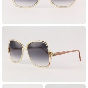 Authentic Gucci GG 2103 46D Clear Beige/Brown 59mm Vintage Gradient Sunglasses